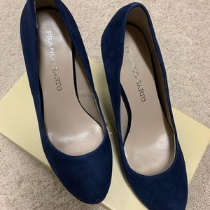 Blue Suede Franco Sarto Pump Sz 8